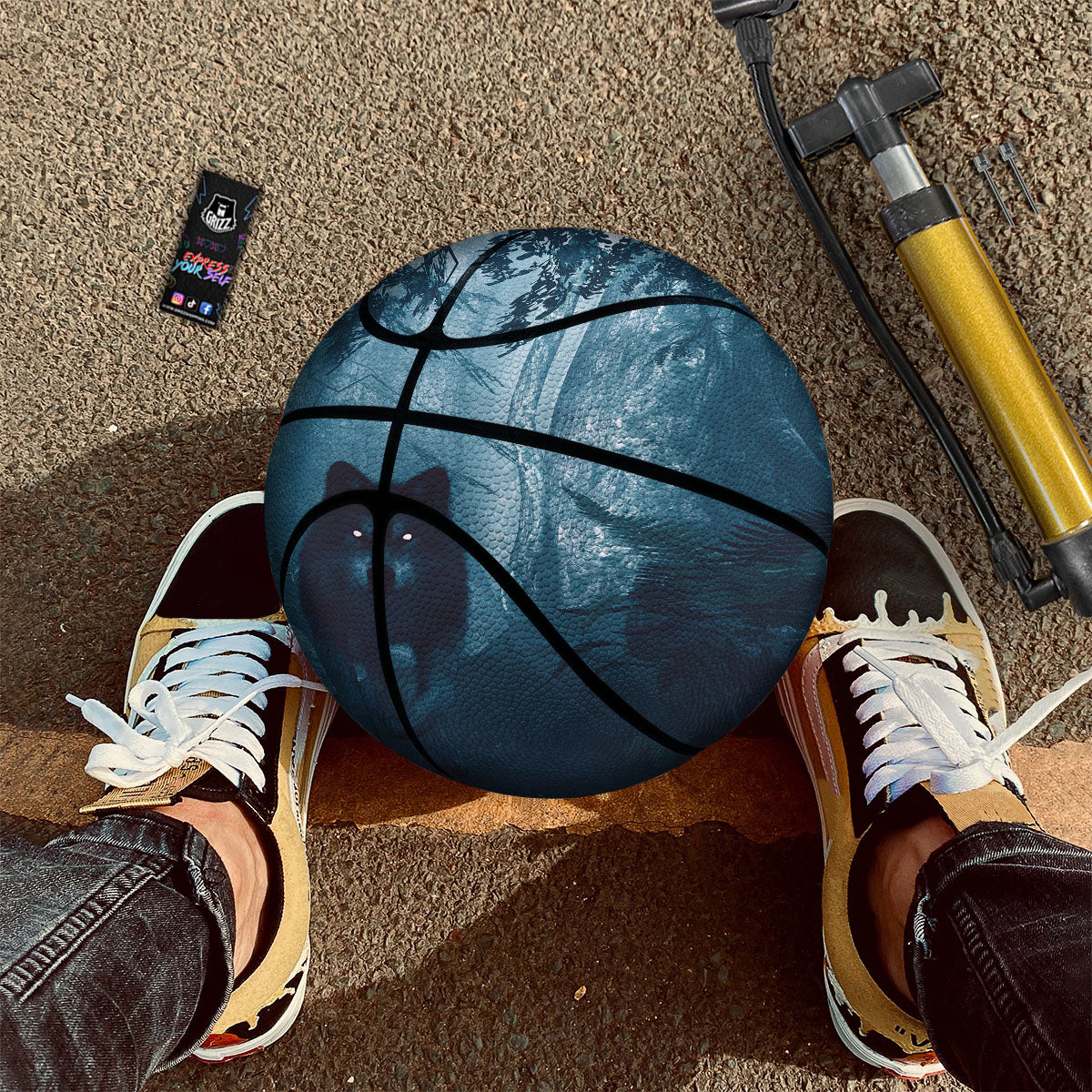 Wolf Jungle Print Basketball