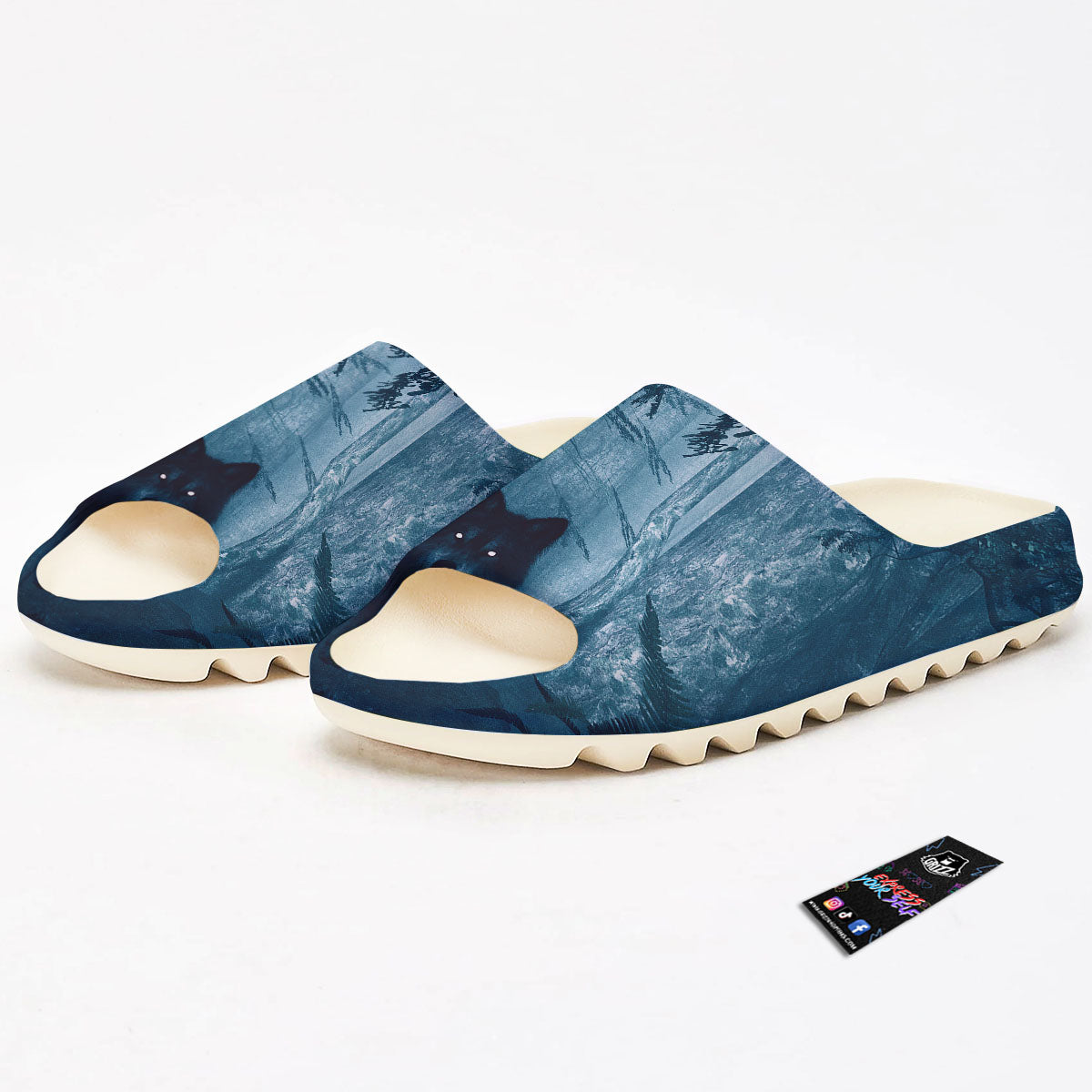 Wolf Jungle Print Sandals-grizzshop