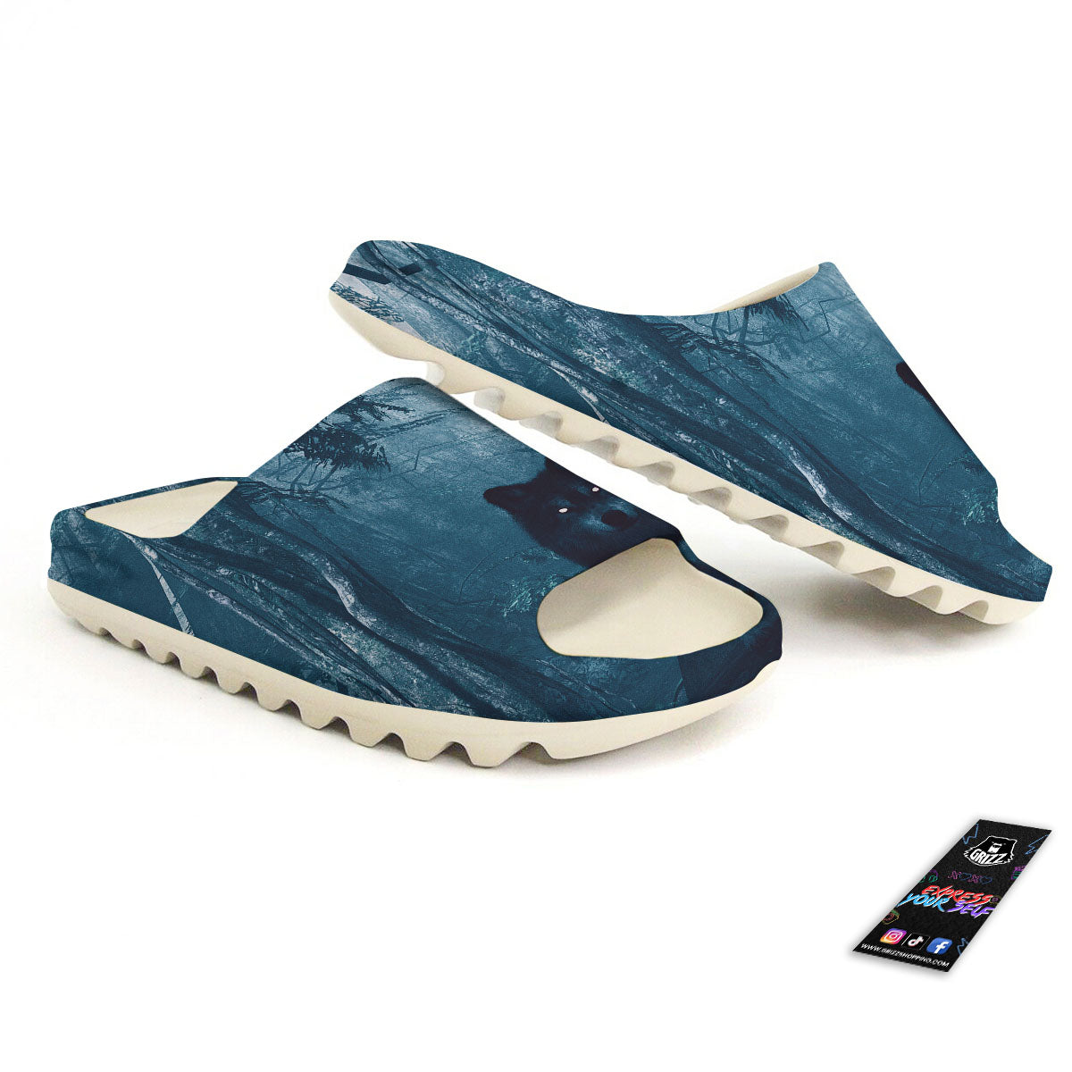 Wolf Jungle Print Sandals-grizzshop