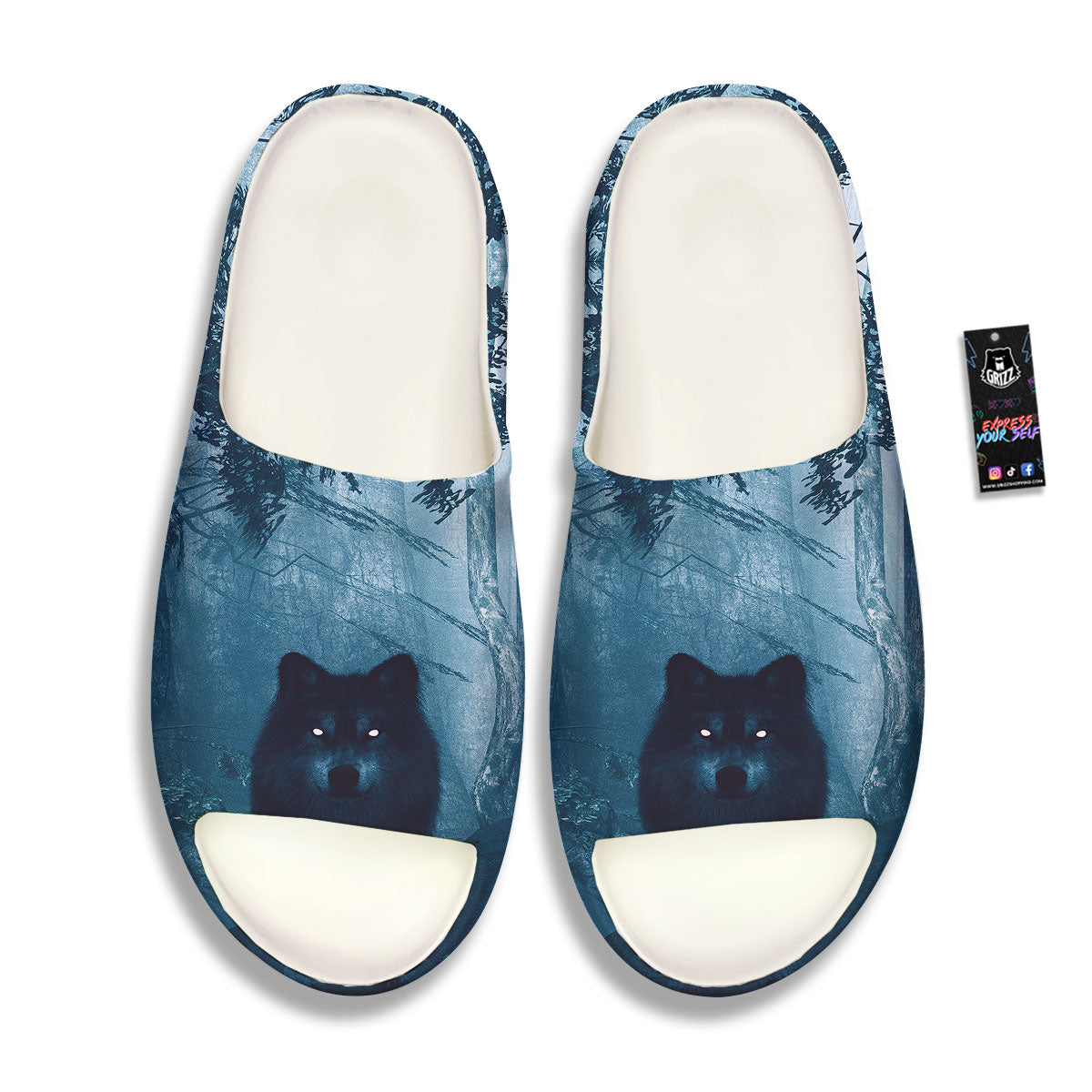 Wolf Jungle Print Sandals-grizzshop