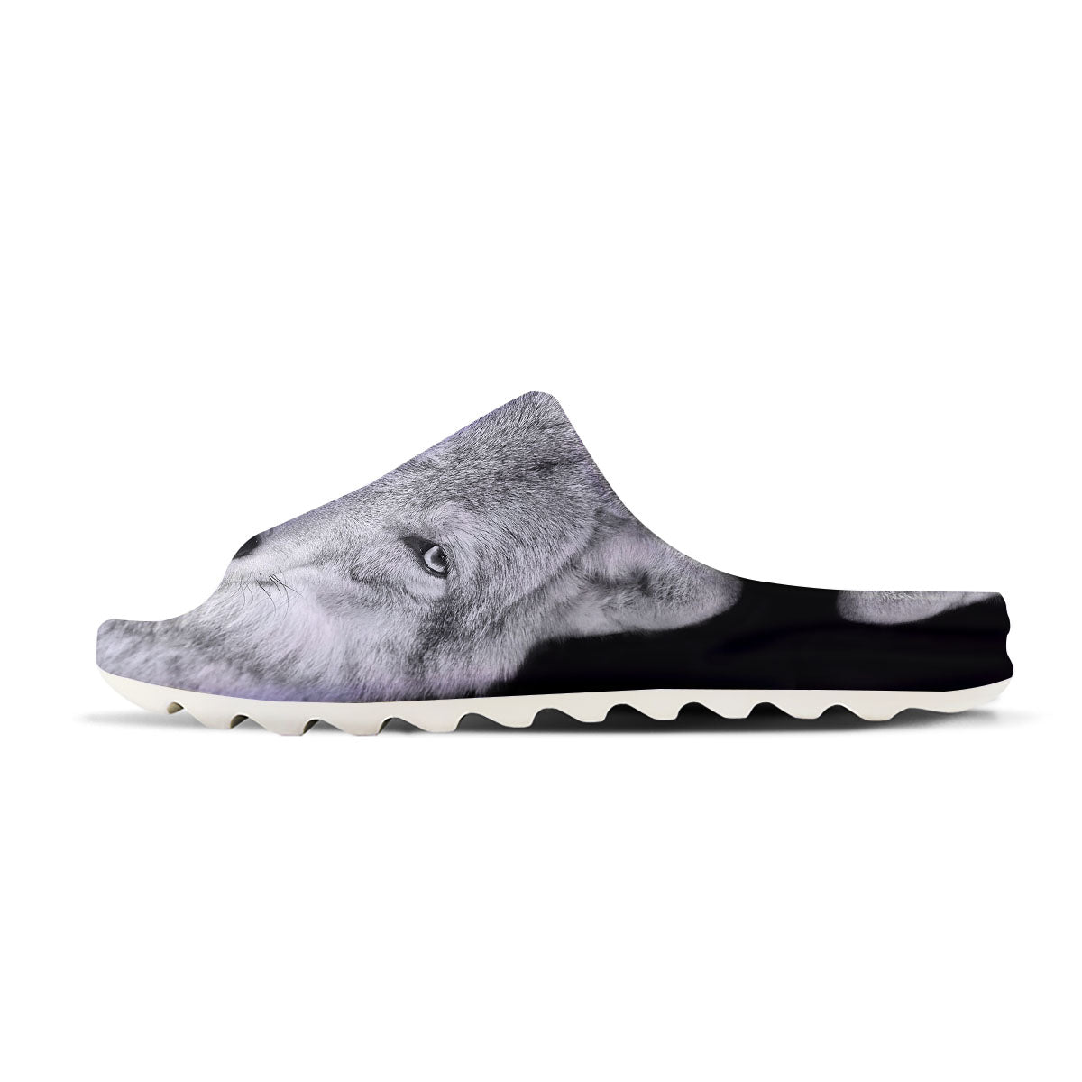 Wolf Monochrome Print Sandals-grizzshop