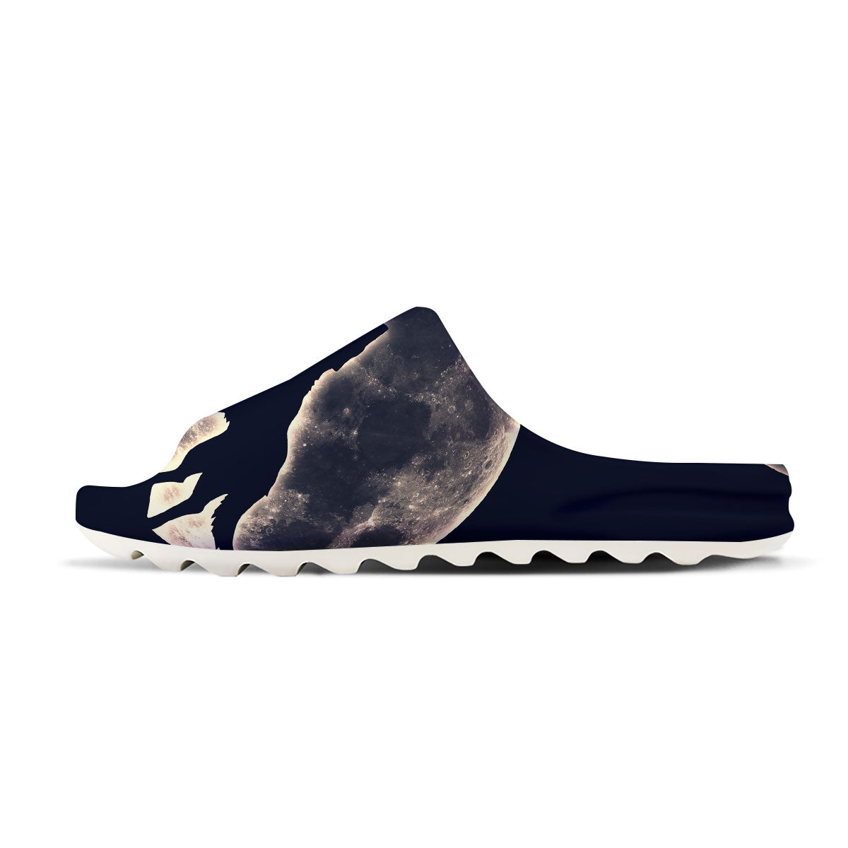 Wolf Moonlight Print Sandals-grizzshop