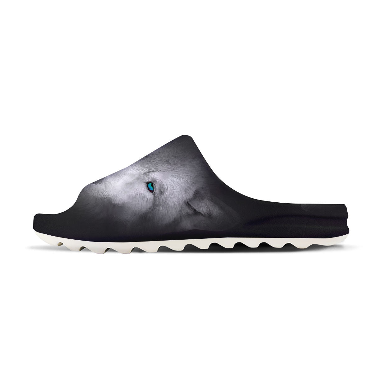 Wolf Painting Watercolor Print Sandals-grizzshop