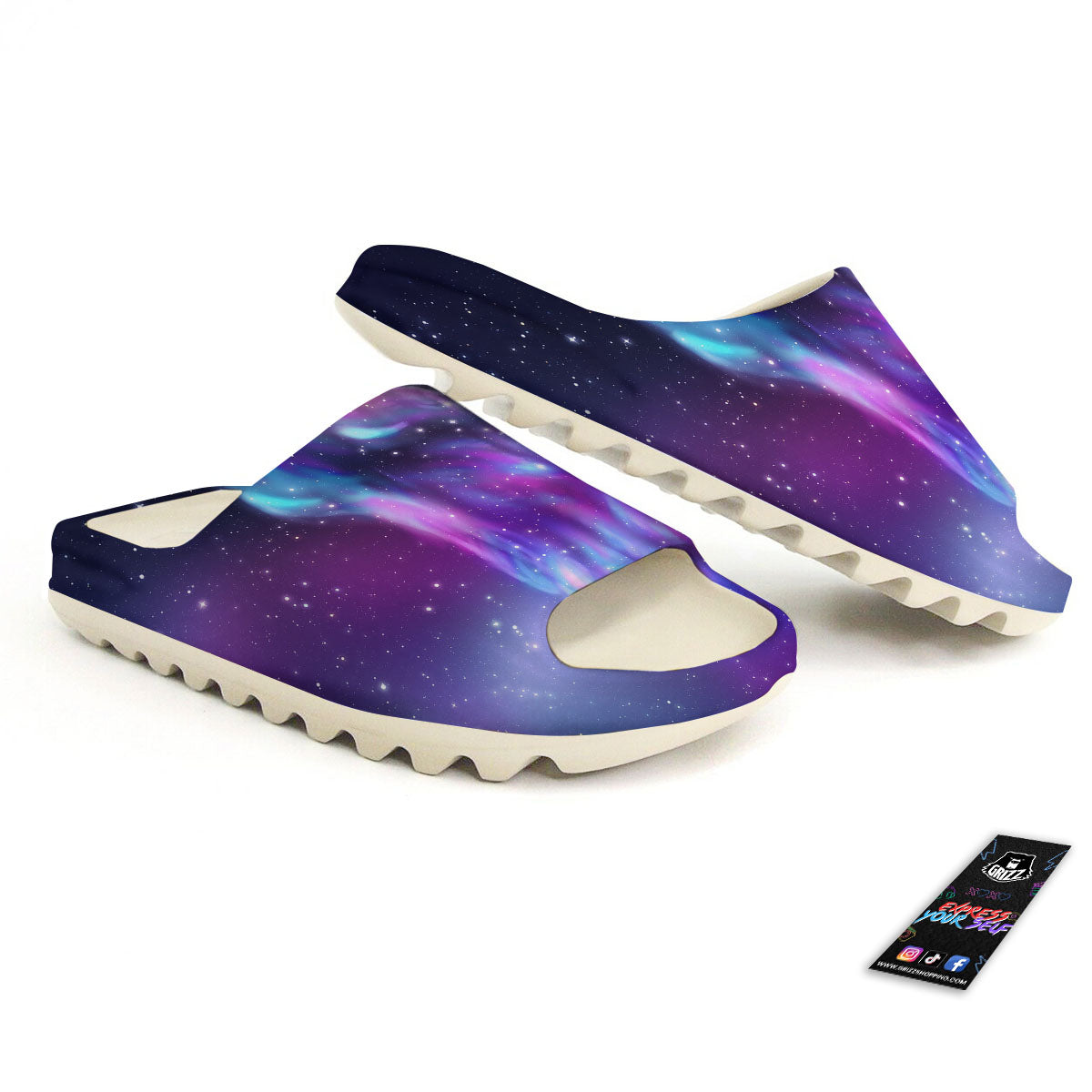 Wolf Spirit Aurora Howling Print Sandals-grizzshop