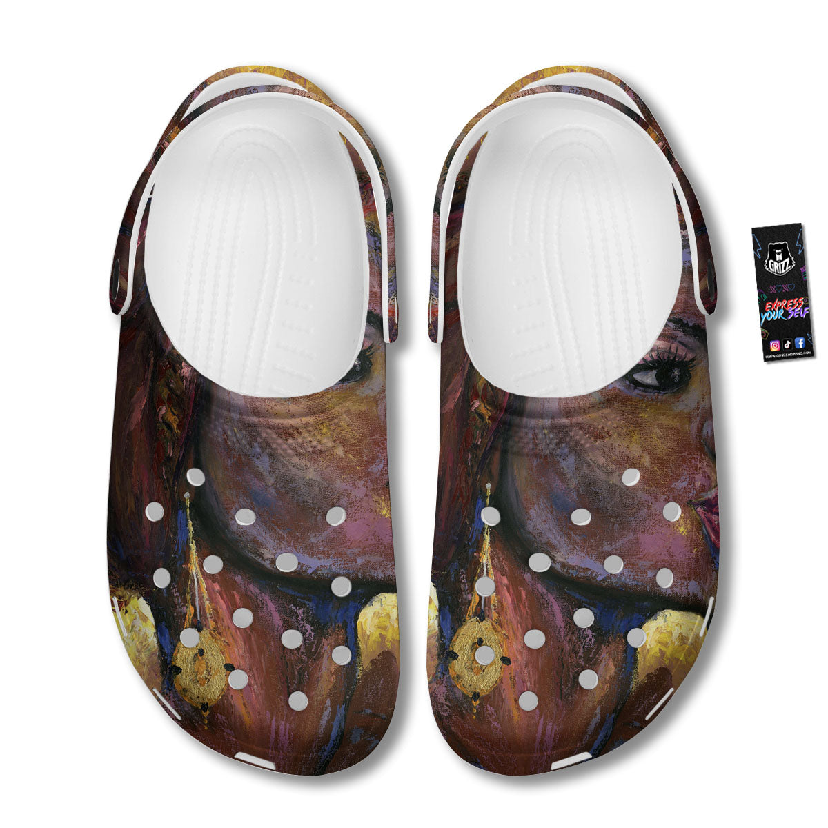 Woman African Print Clog-grizzshop