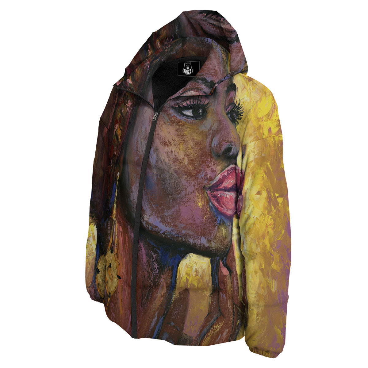Woman African Print Down Jacket-grizzshop