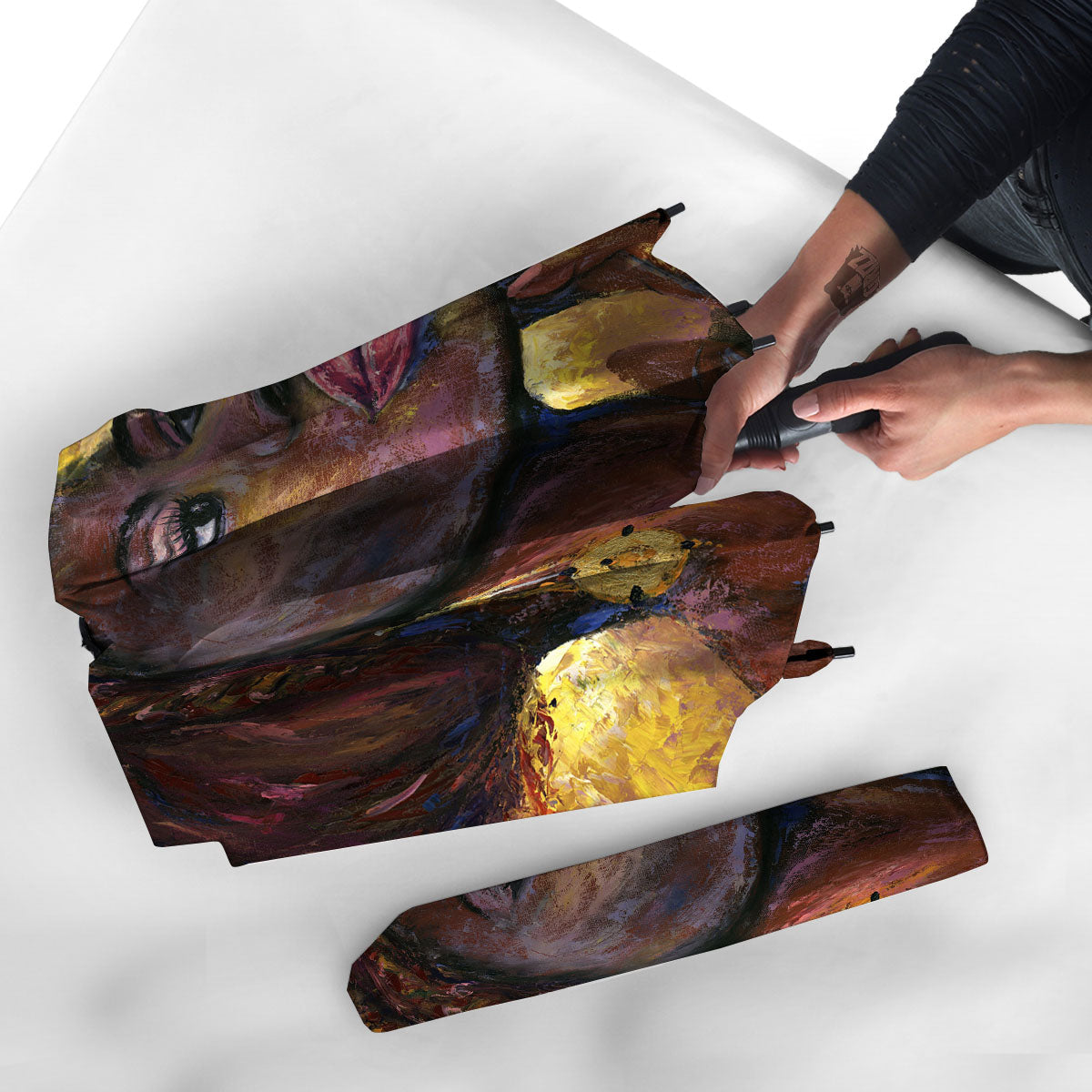 Woman African Print Umbrella-grizzshop