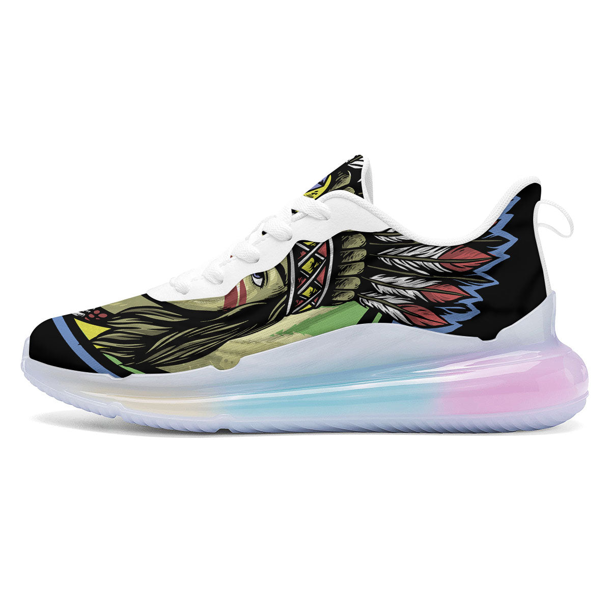 Woman Portrait Native Indian Print Running Sneakers-grizzshop