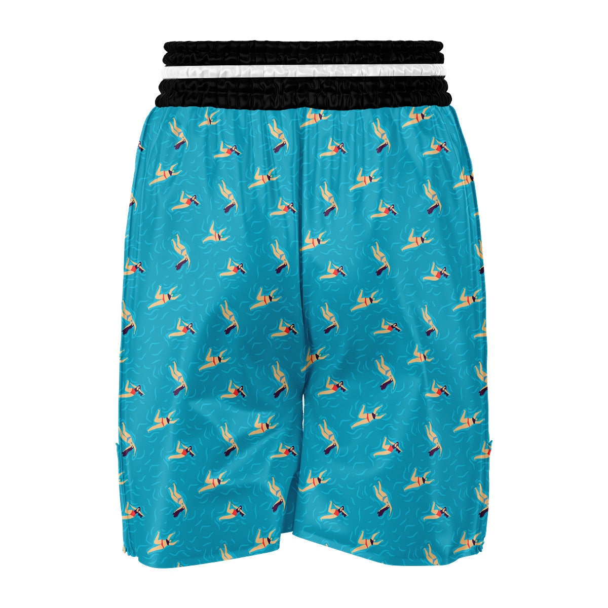 Women Swim Print Pattern Boxing Shorts-grizzshop