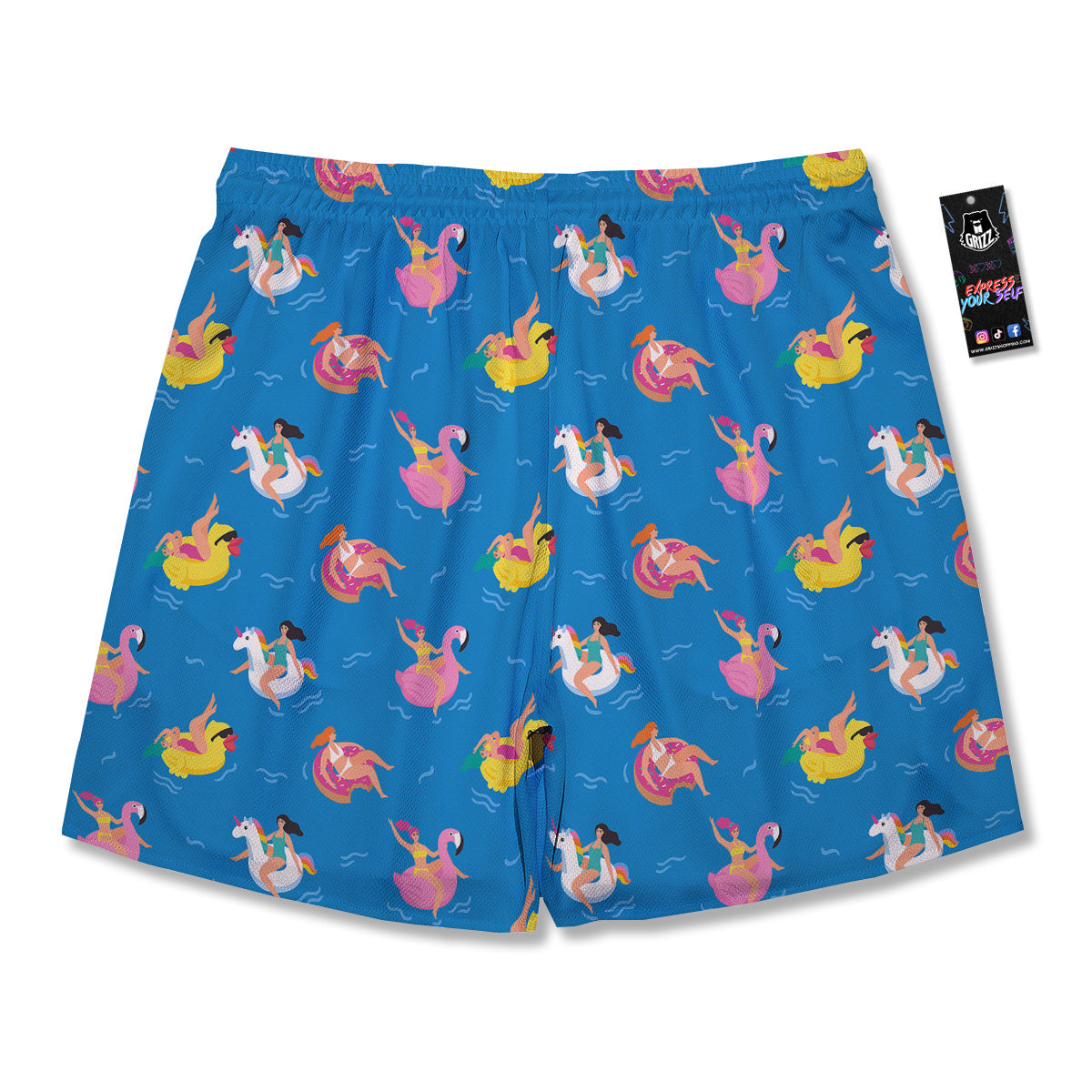 Women Swimming In The Sea Print Pattern Men's Running Shorts-grizzshop