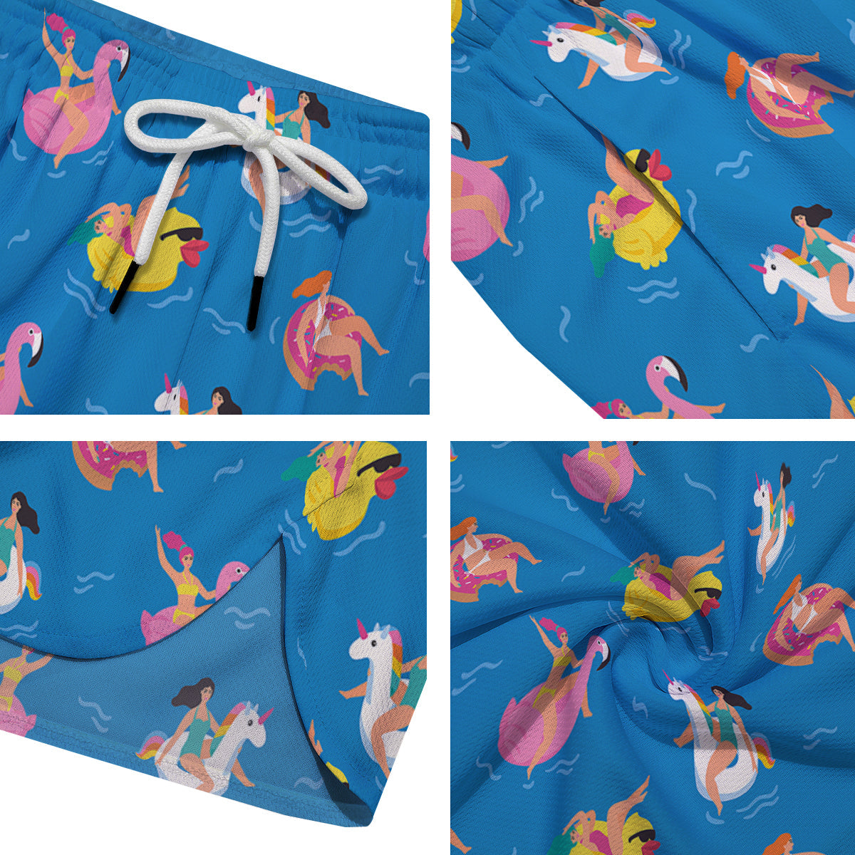 Women Swimming In The Sea Print Pattern Men's Running Shorts-grizzshop