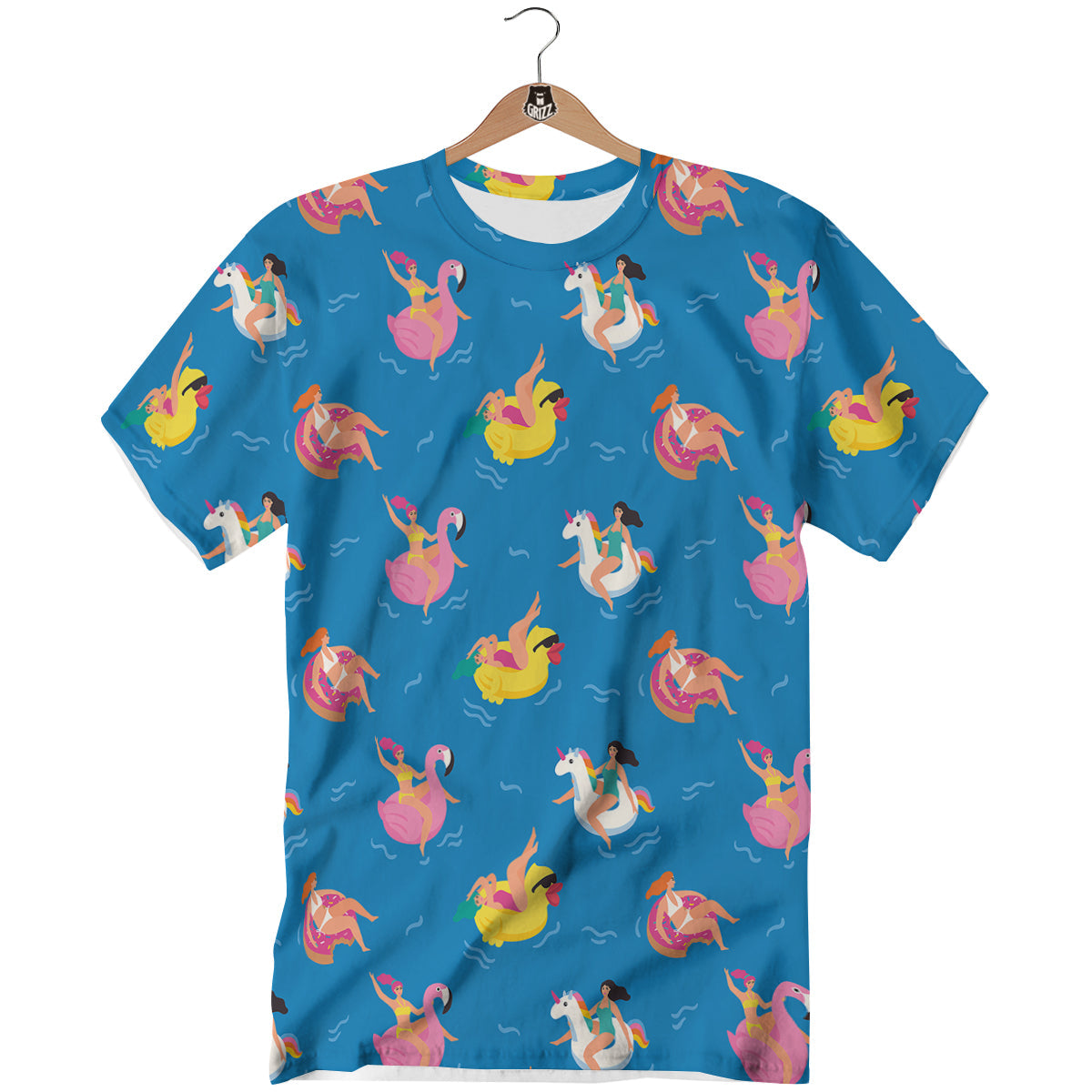 Women Swimming In The Sea Print Pattern T-Shirt-grizzshop
