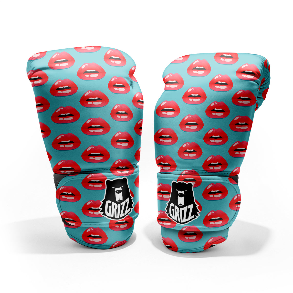 Women's Lips Print Pattern Sparring Gloves-grizzshop