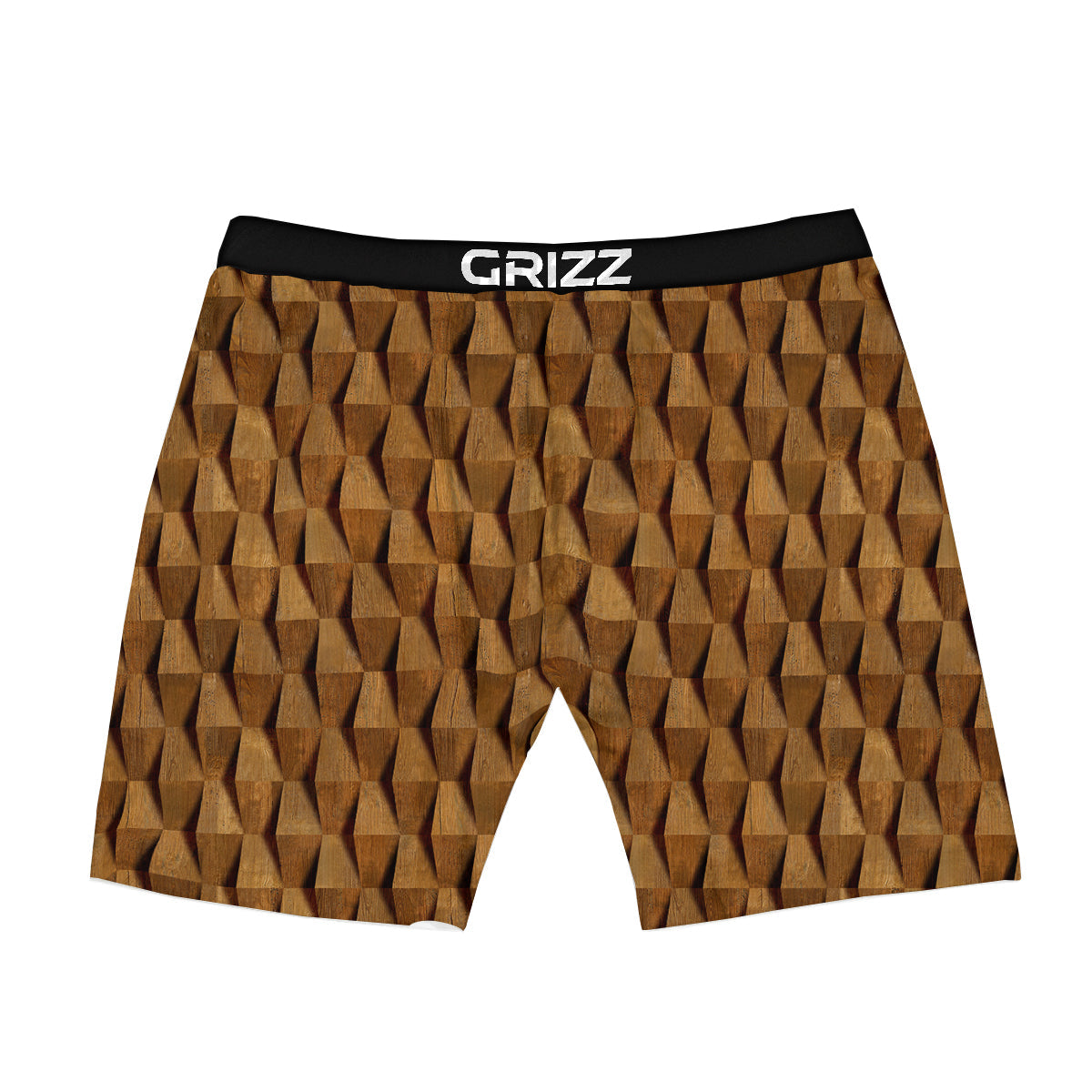 Wood Wall 3D Print Pattern Boxer Briefs-grizzshop
