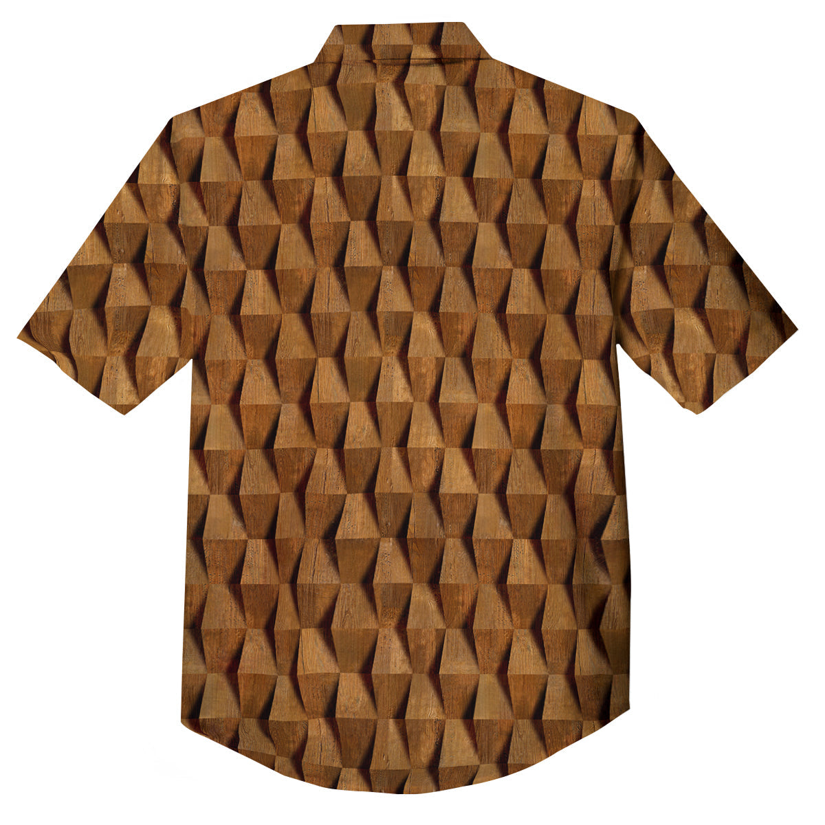 Wood Wall 3D Print Pattern Button Up Shirt-grizzshop