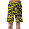 Woodland And Yellow Camo Print Men's Shorts-grizzshop