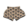 Woof Woof Beagle Pattern Print Muay Thai Boxing Shorts-grizzshop