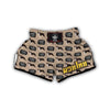 Woof Woof Boston Terrier Pattern Print Muay Thai Boxing Shorts-grizzshop