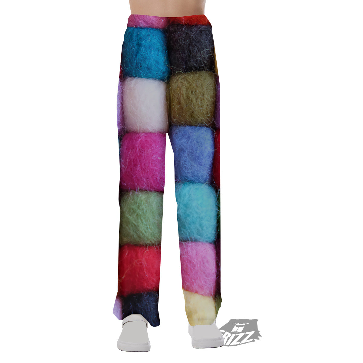 Wool Yarns Colorful Print Pajama Pants-grizzshop