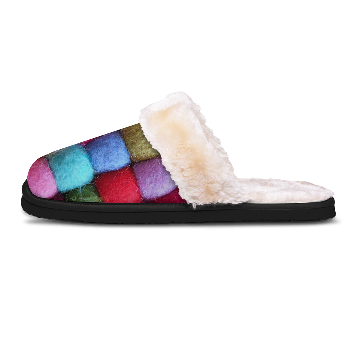 Wool Yarns Colorful Print Slippers-grizzshop