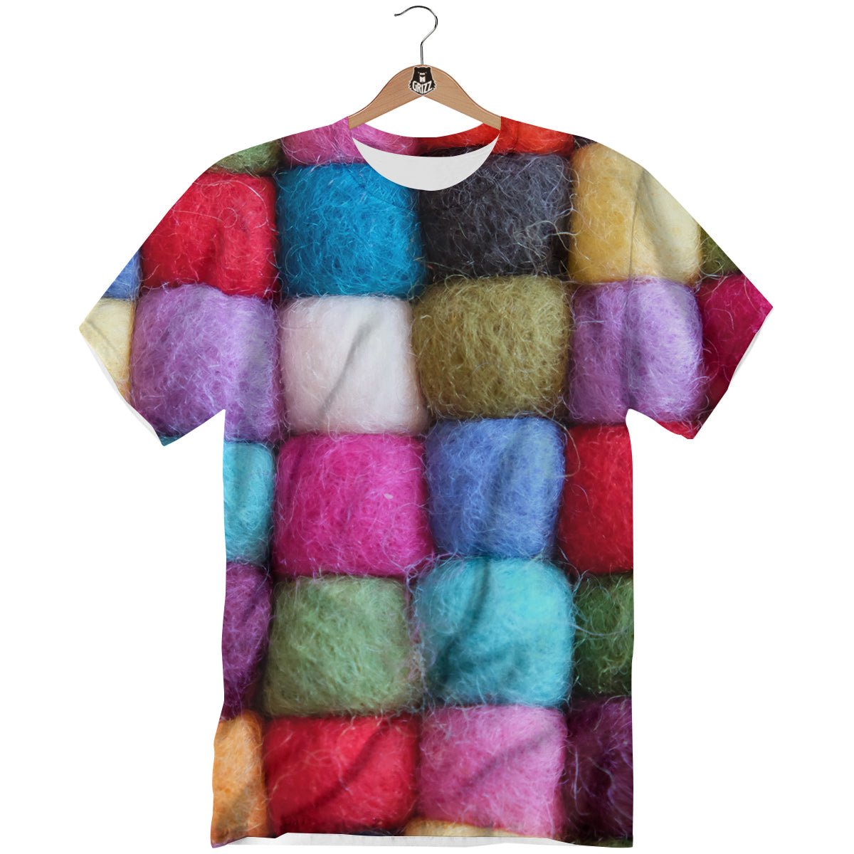 Wool Yarns Colorful Print T-Shirt-grizzshop
