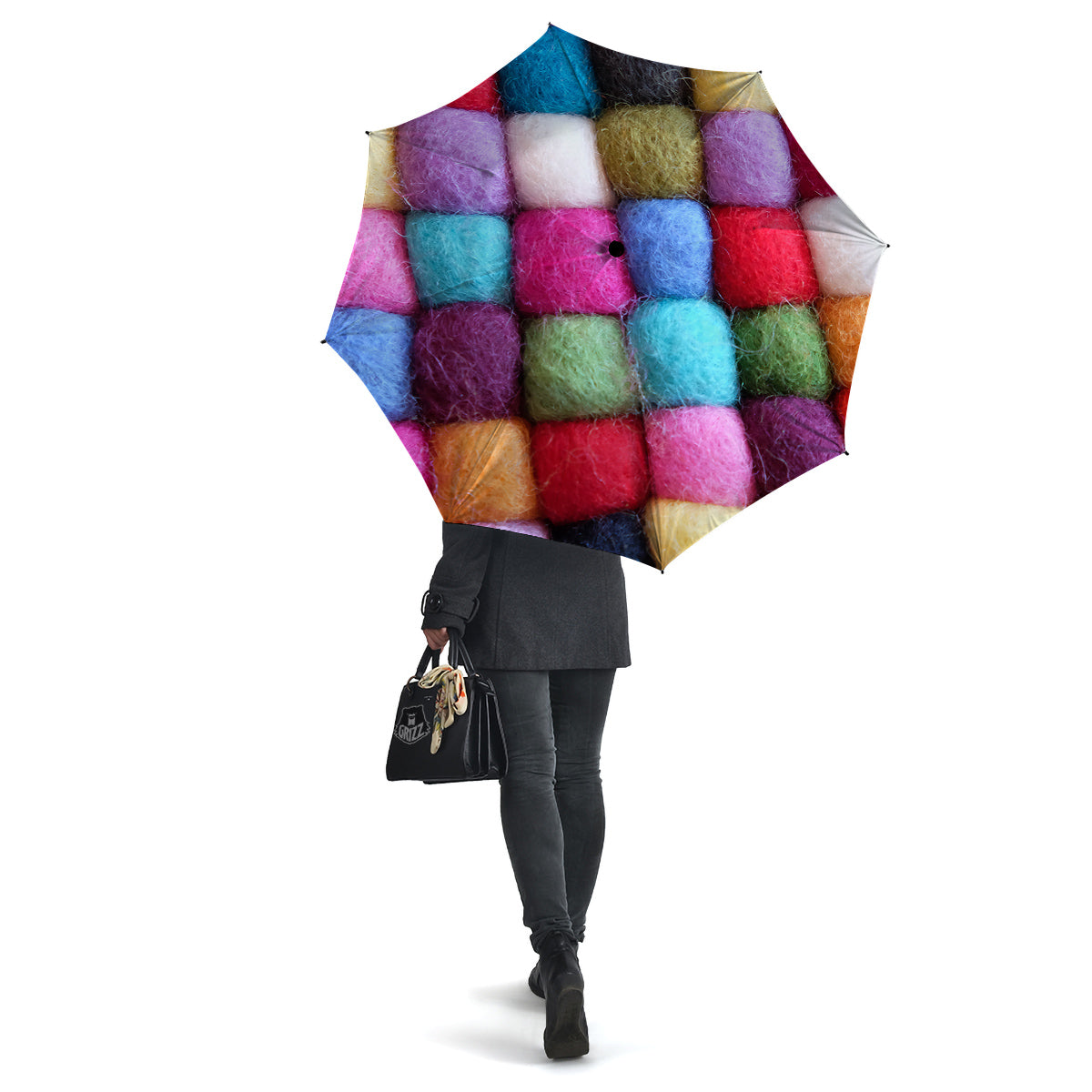 Wool Yarns Colorful Print Umbrella-grizzshop