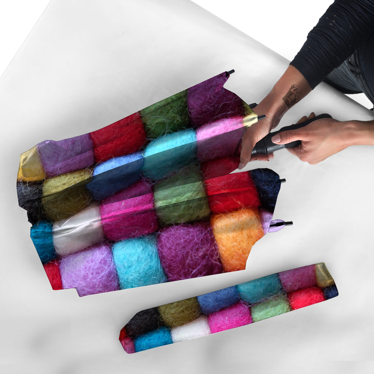 Wool Yarns Colorful Print Umbrella-grizzshop