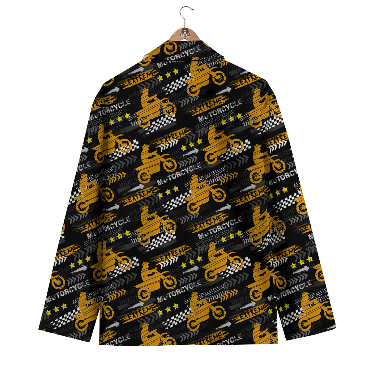Words Motorcycle Print Pattern Men's Blazer-grizzshop