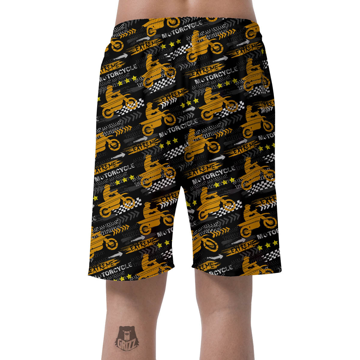 Words Motorcycle Print Pattern Men's Shorts-grizzshop