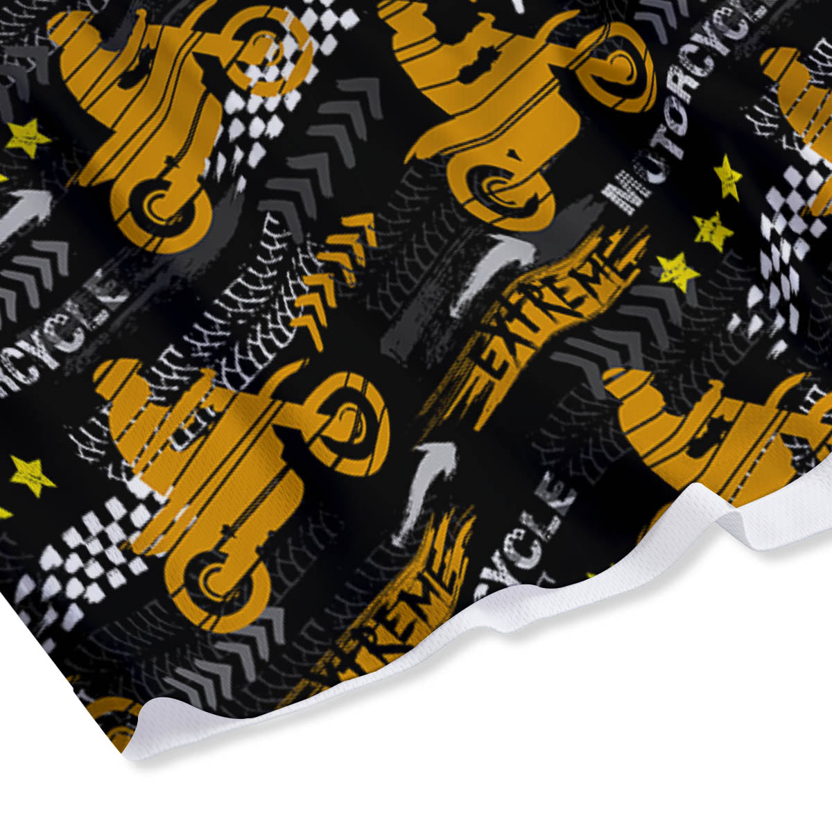 Words Motorcycle Print Pattern Mesh Shorts