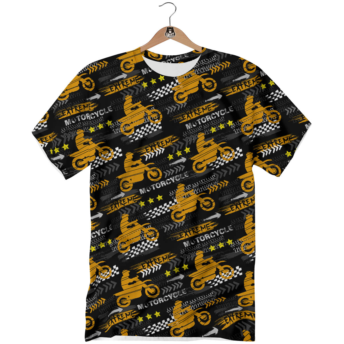 Words Motorcycle Print Pattern T-Shirt-grizzshop