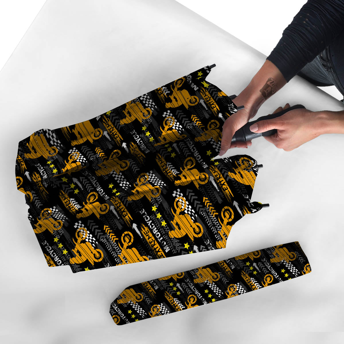 Words Motorcycle Print Pattern Umbrella-grizzshop
