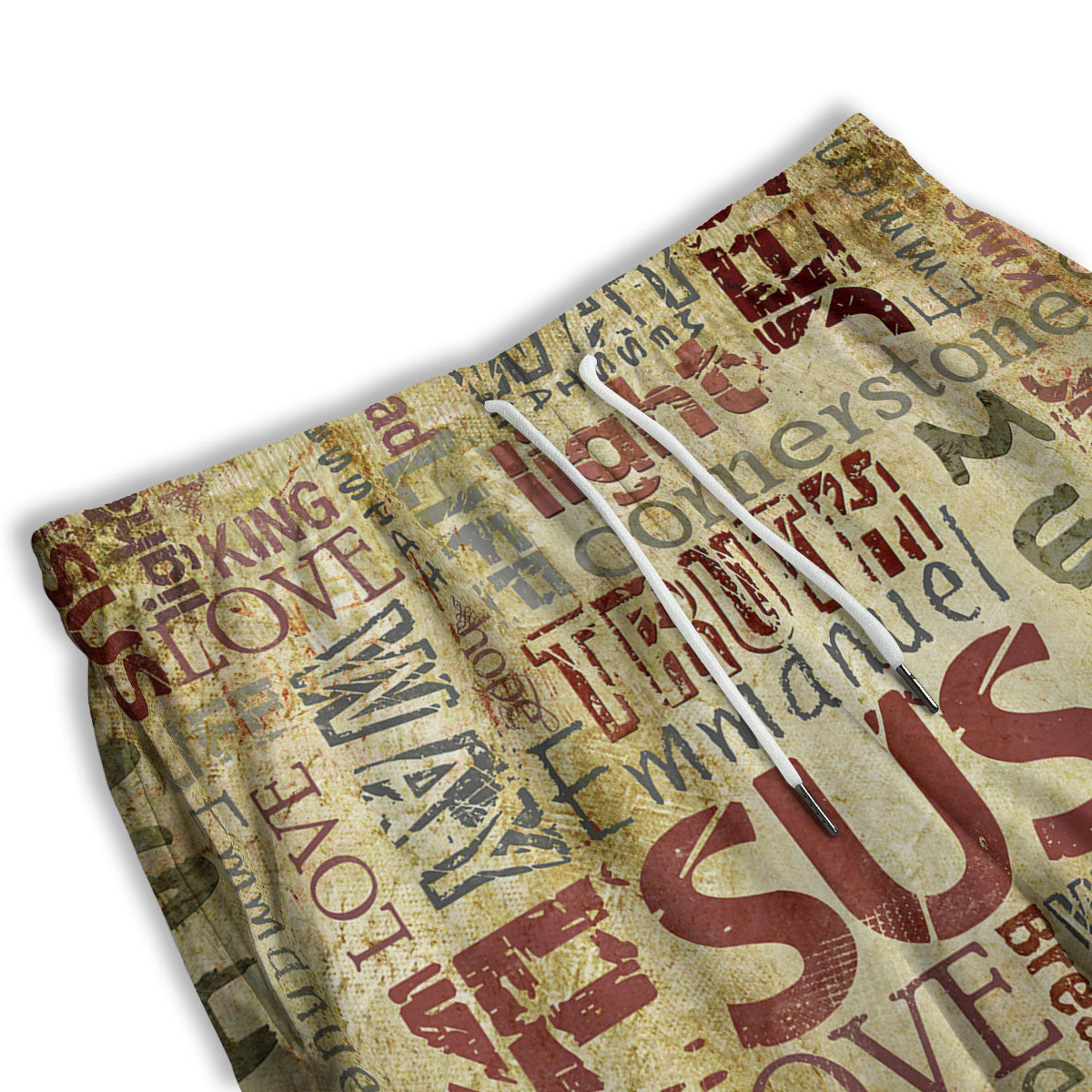 Words Old Religious Print Men's Athletic Shorts