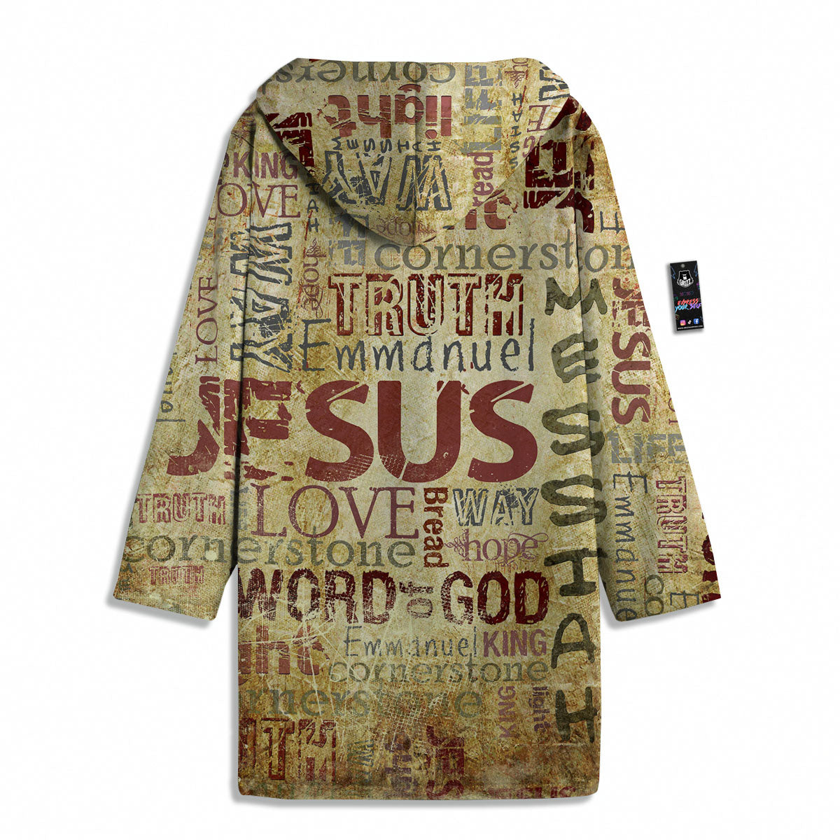 Words Old Religious Print Men's Windbreaker Jacket-grizzshop