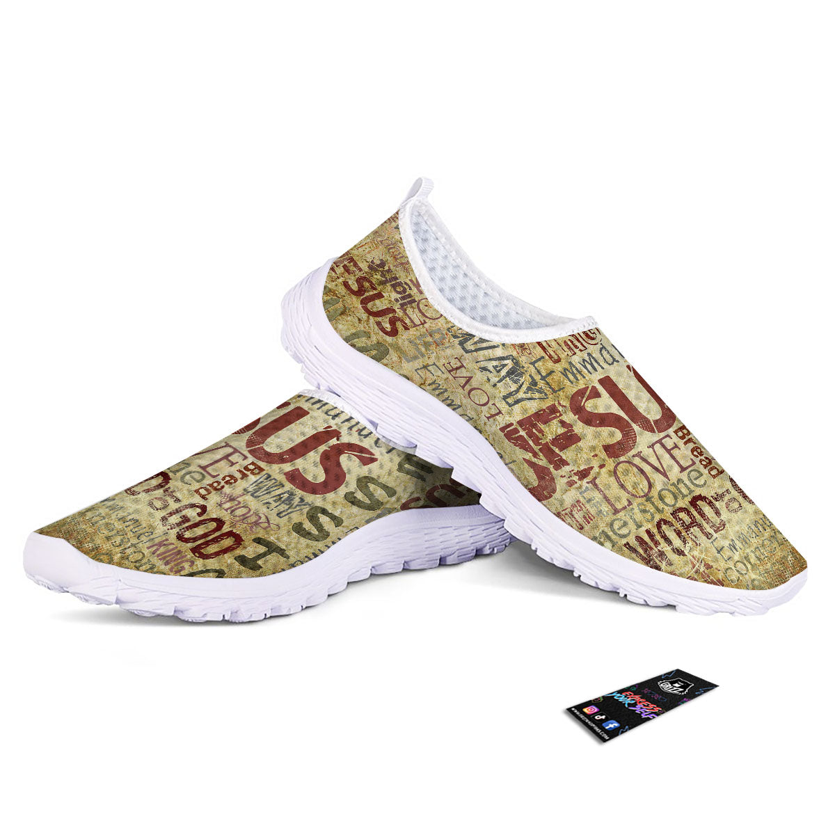 Words Old Religious Print Nurse Shoes-grizzshop