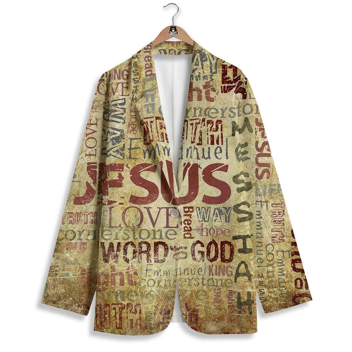 Words Old Religious Print Women's Blazer-grizzshop