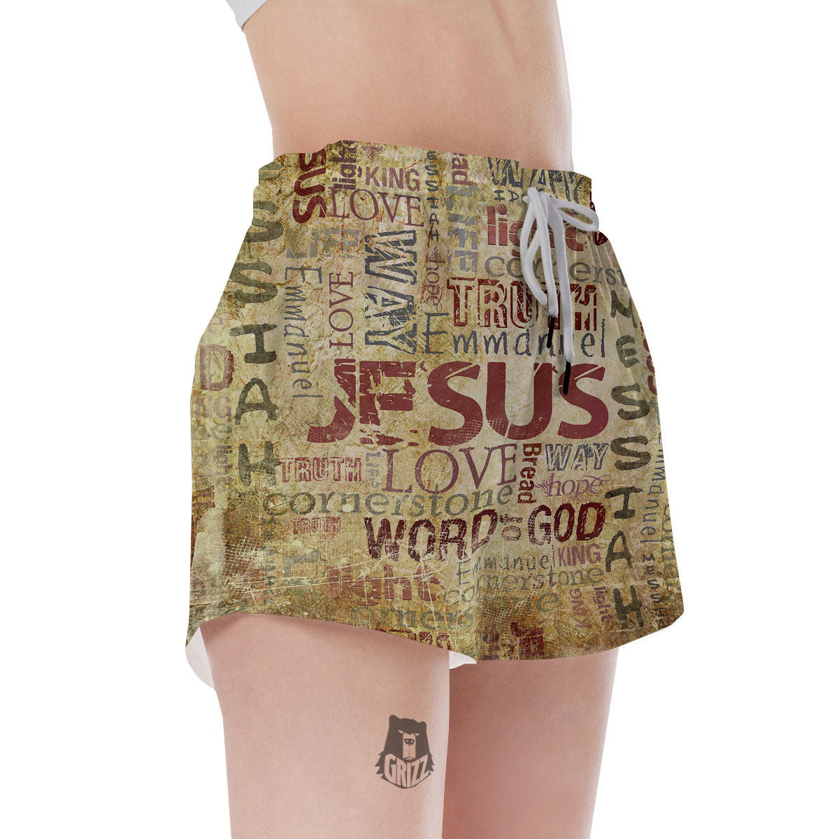 Words Old Religious Print Women's Shorts-grizzshop