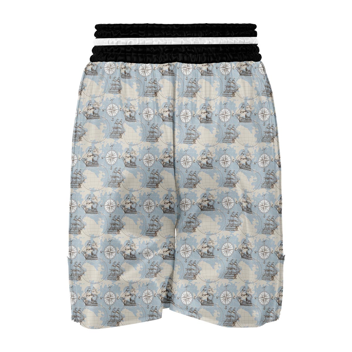 World Print Map Pattern Boxing Shorts-grizzshop