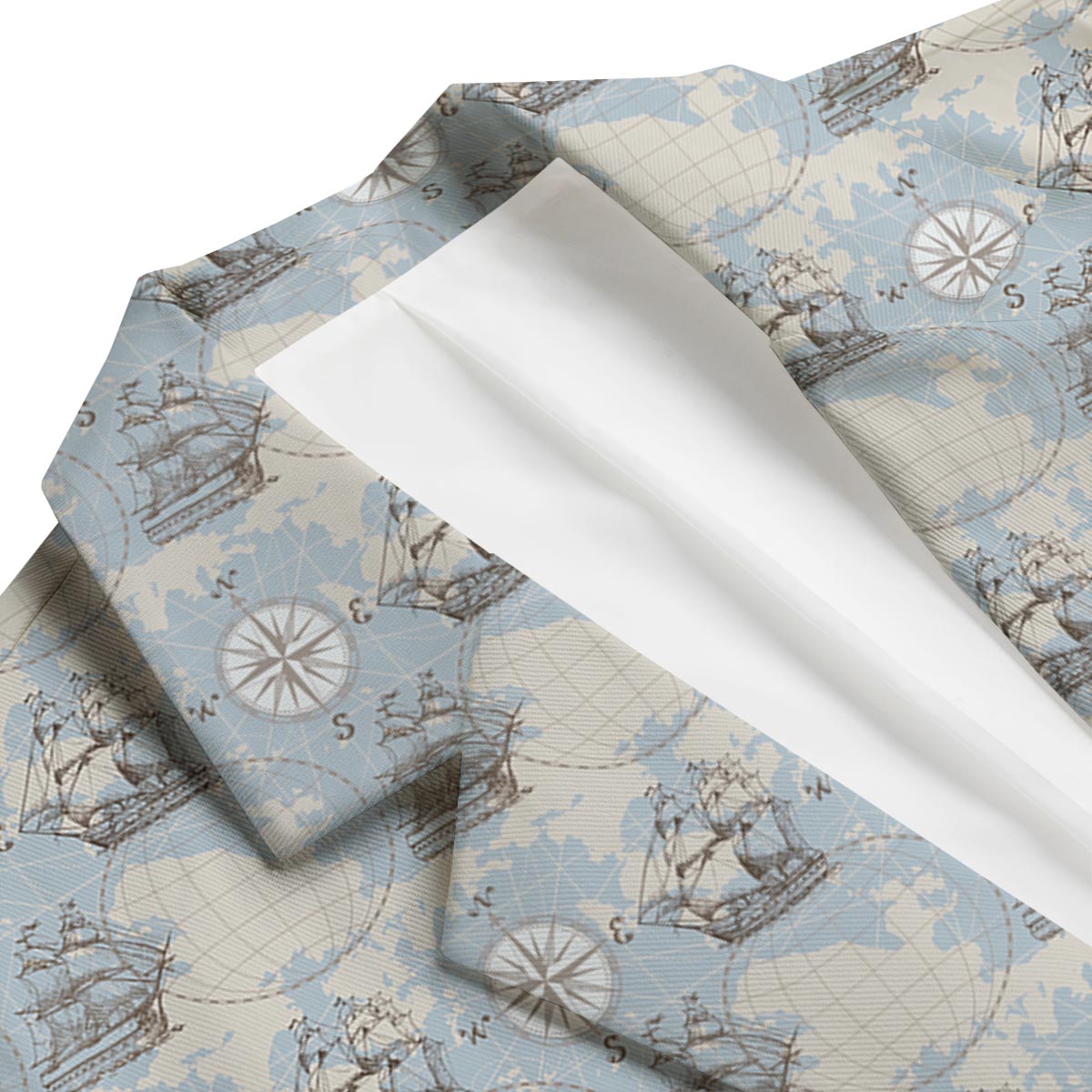World Print Map Pattern Men's Blazer-grizzshop