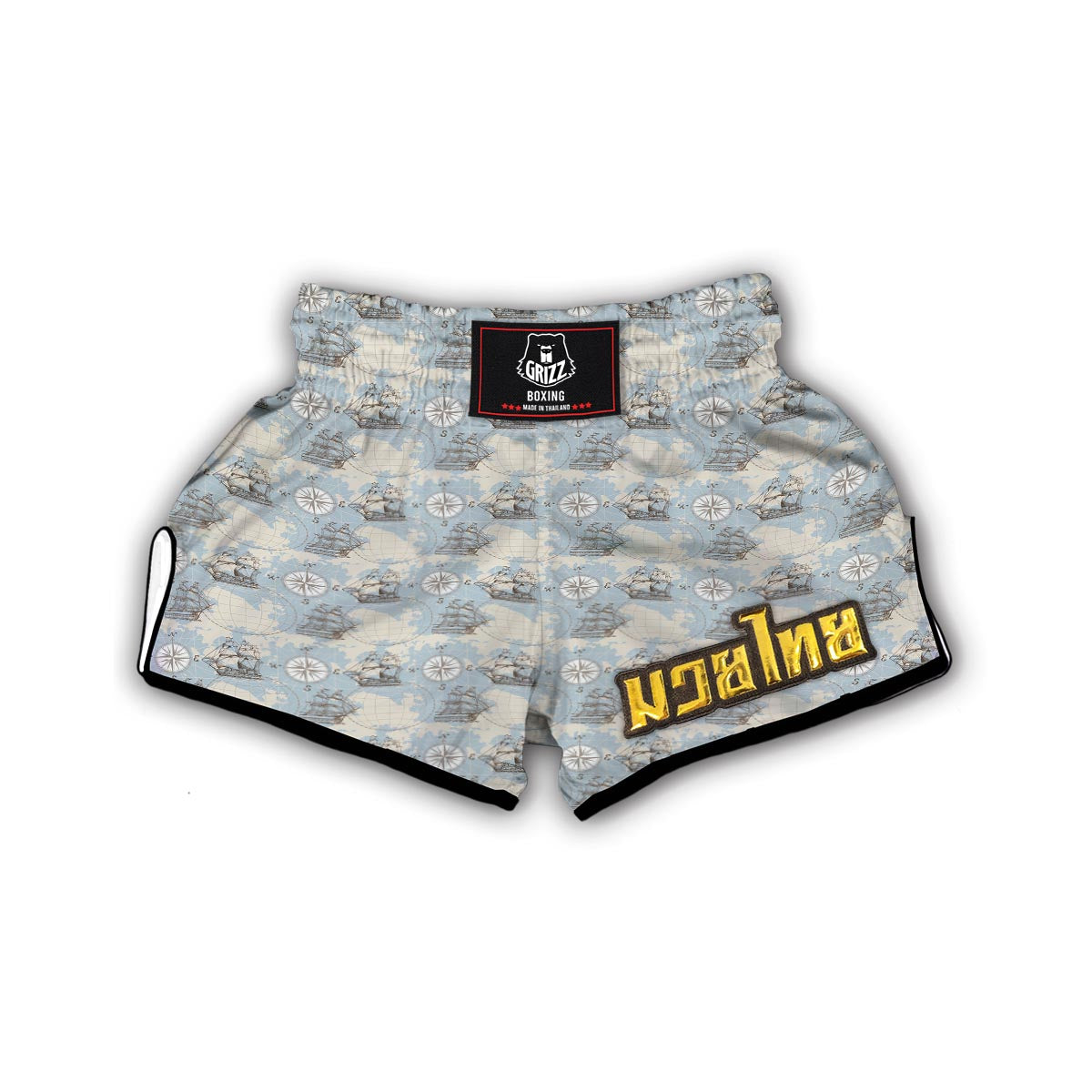 World Print Map Pattern Muay Thai Boxing Shorts-grizzshop