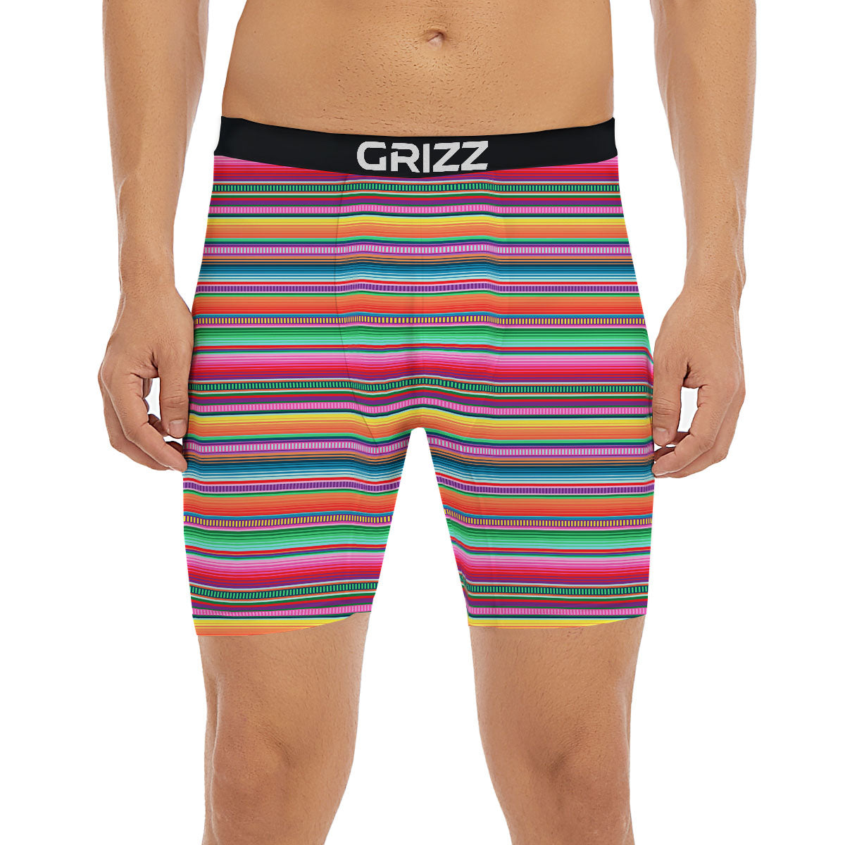 Woven Ethnic Mexican Print Pattern Boxer Briefs-grizzshop