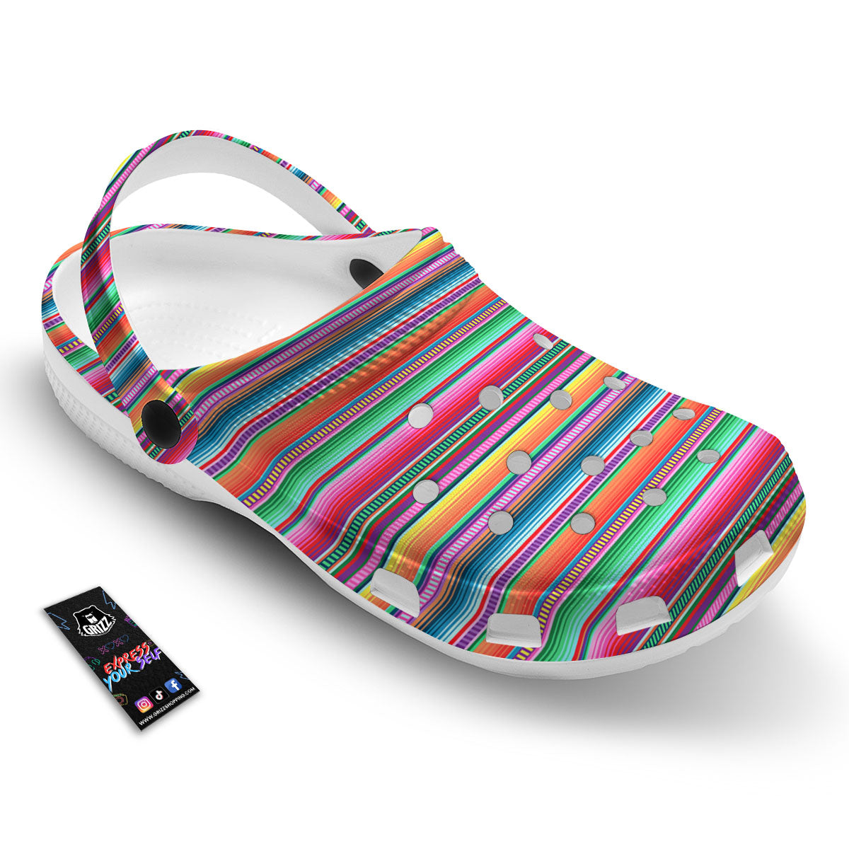 Woven Ethnic Mexican Print Pattern Clog-grizzshop
