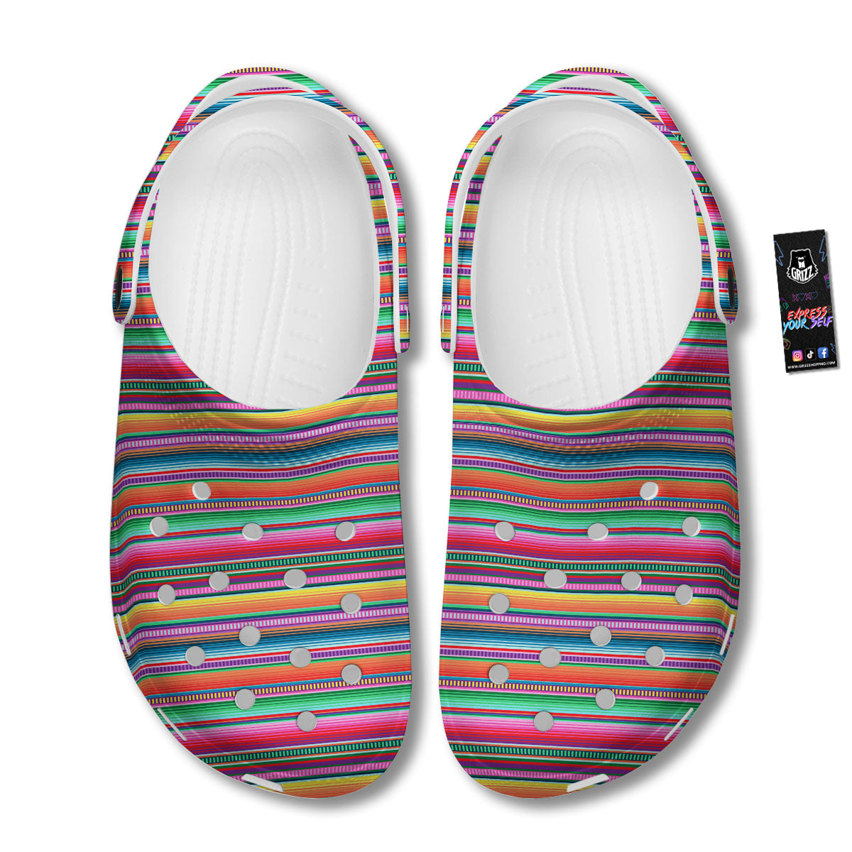 Woven Ethnic Mexican Print Pattern Clog-grizzshop