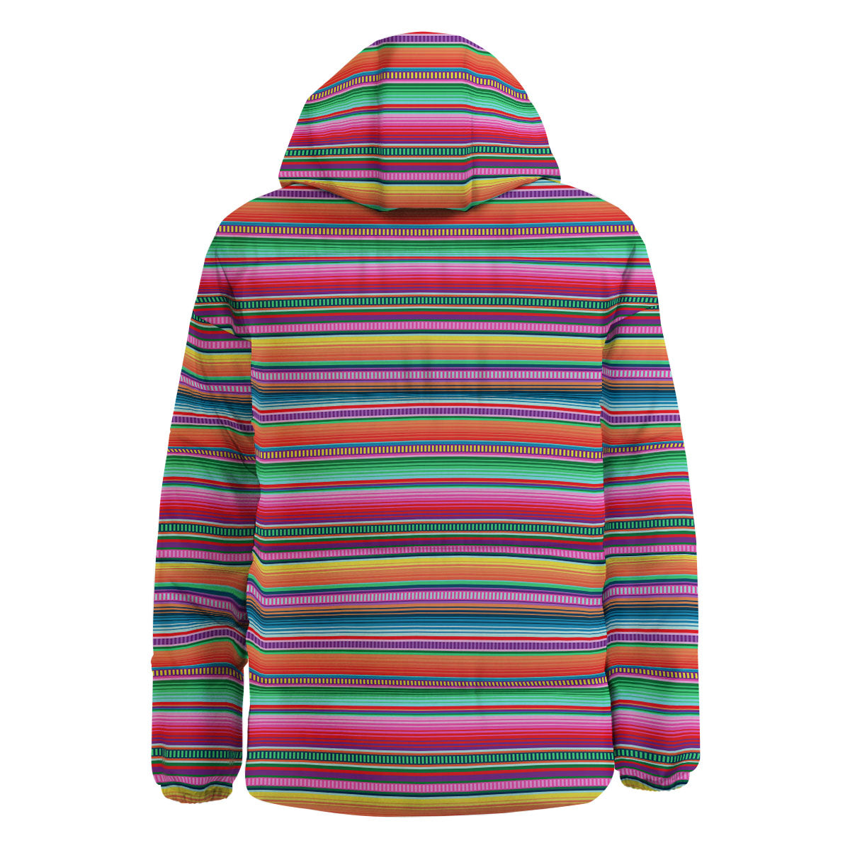 Woven Ethnic Mexican Print Pattern Down Jacket-grizzshop