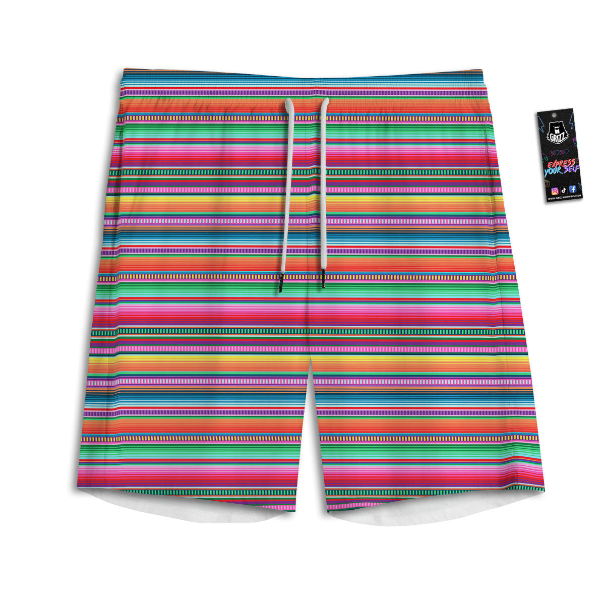 Wolf Spirit Night Forest Print Men's Athletic Shorts