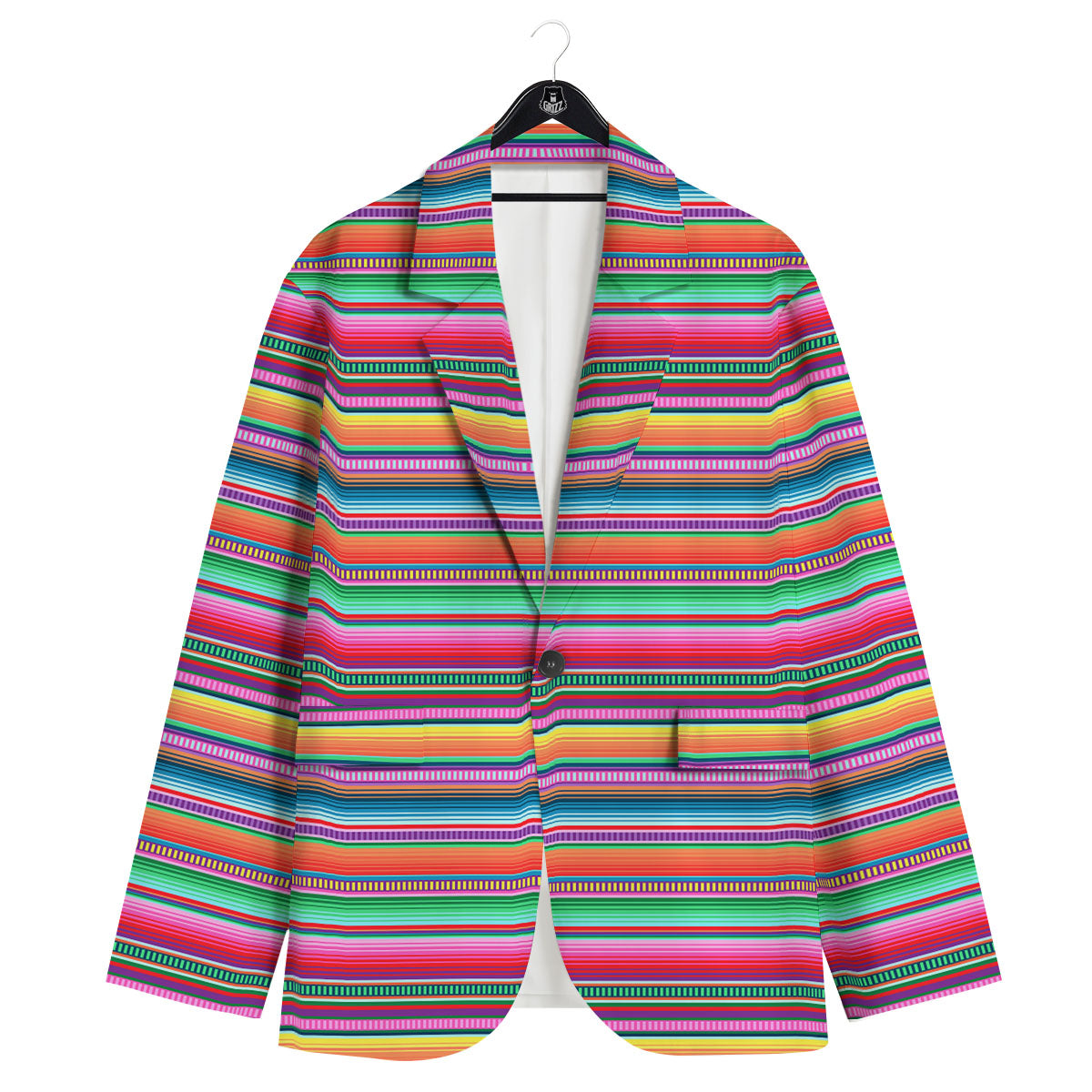 Woven Ethnic Mexican Print Pattern Men's Sport Coat-grizzshop