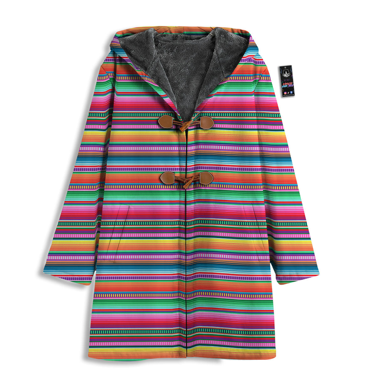 Woven Ethnic Mexican Print Pattern Men's Windbreaker Jacket-grizzshop
