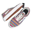 Woven Ethnic Mexican Print Pattern Skate Shoes-grizzshop