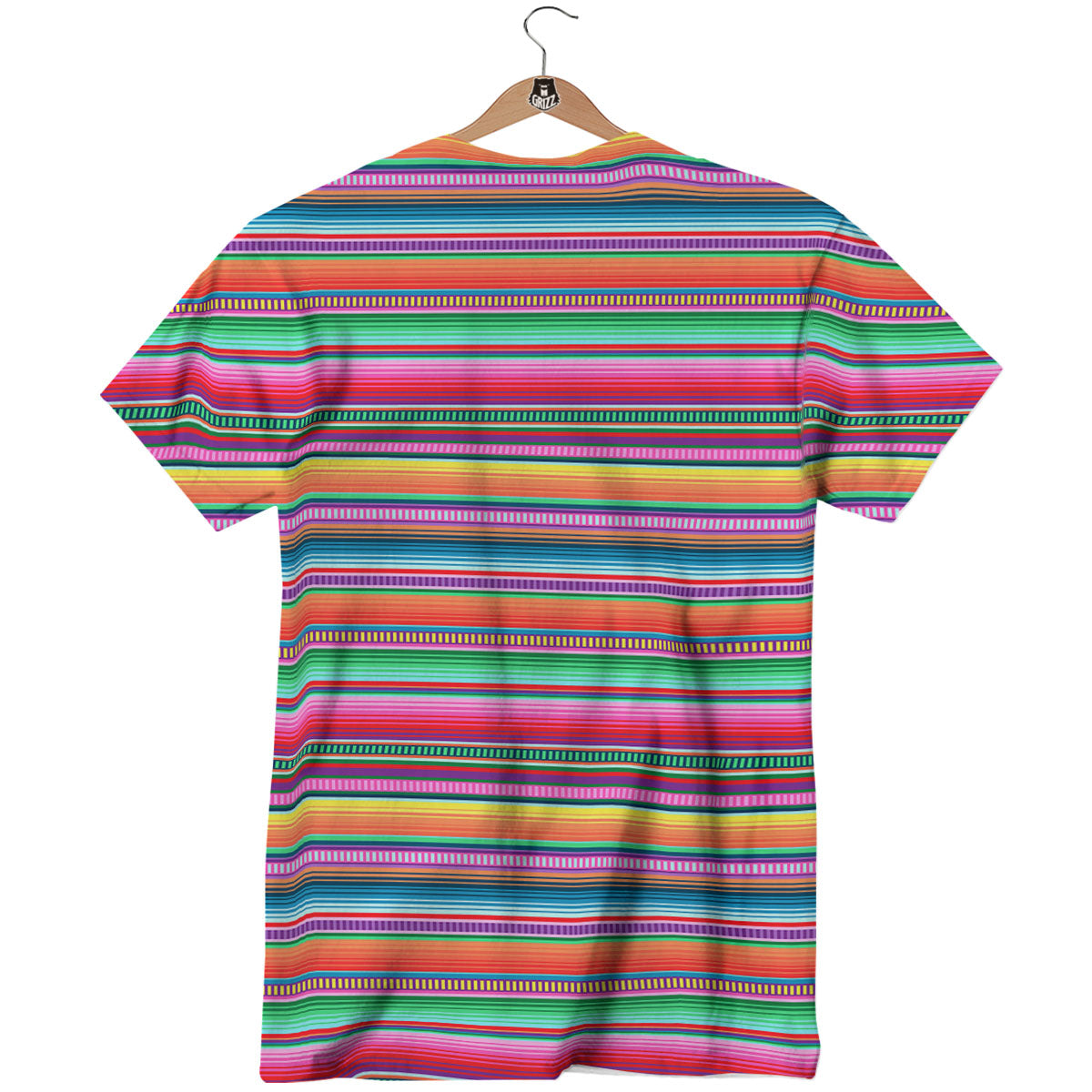 Woven Ethnic Mexican Print Pattern T-Shirt-grizzshop