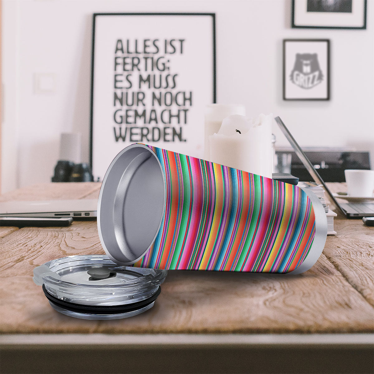Woven Ethnic Mexican Print Pattern Tumbler-grizzshop